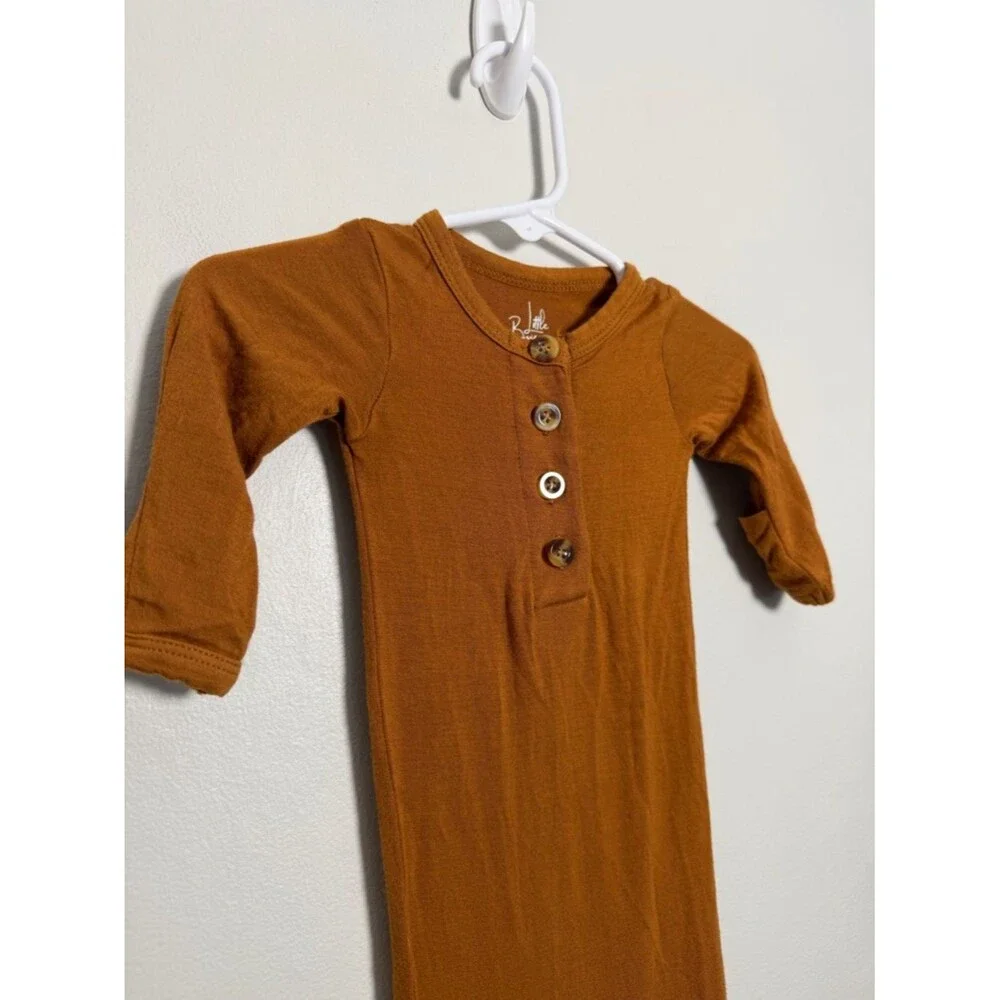 Little Buggins Rust Colored Bamboo Sleeper Gown - Size 0-3 months